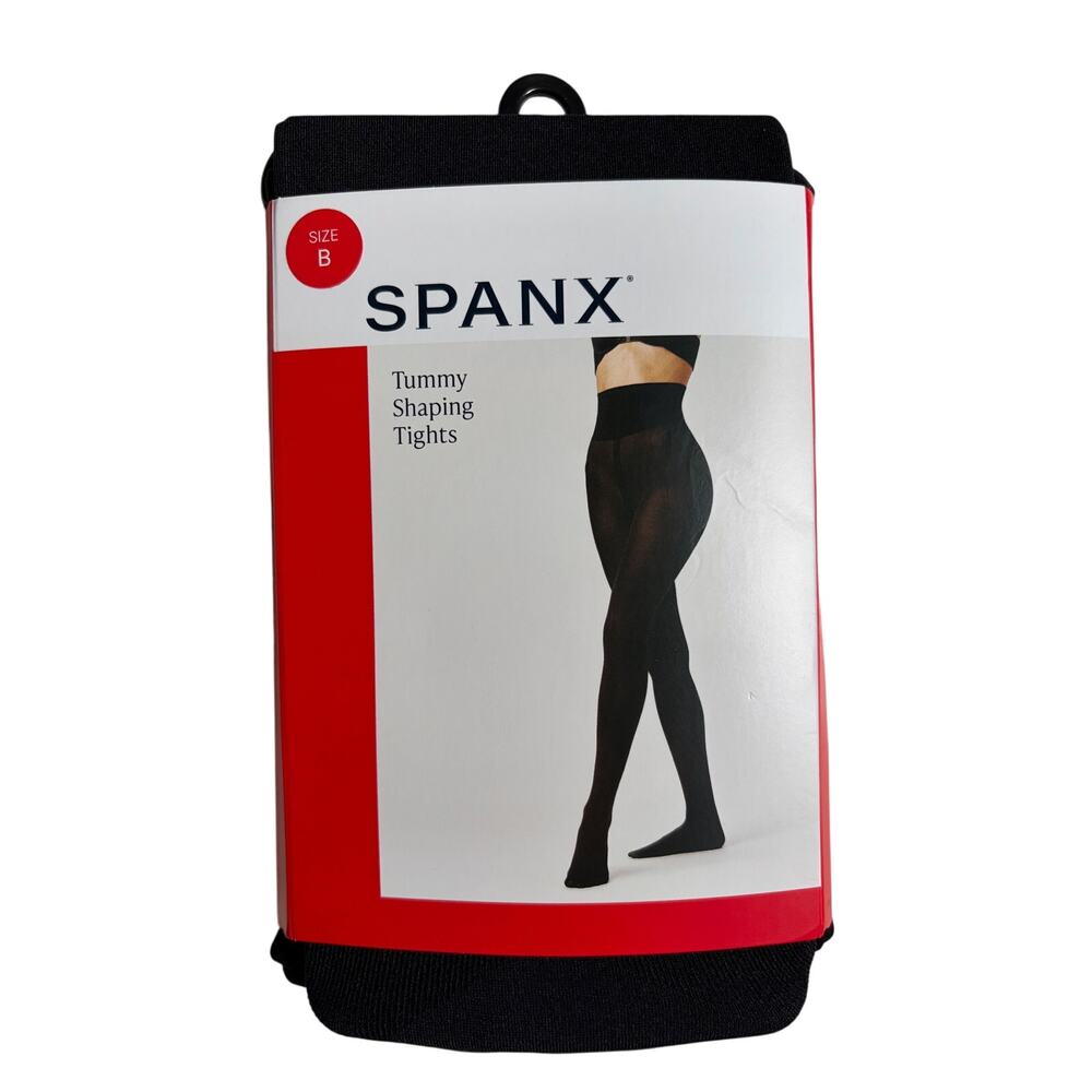 NWT Spanx Women's Tummy Shaping Tights (Black) - Size B